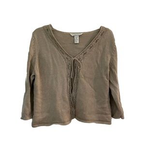 John Paul Richard Knitted Beige Cardigan